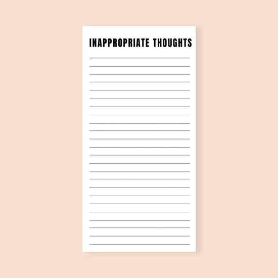 Funny Notepad Inappropriate Thoughts-notepad-Crimson and Clover Studio