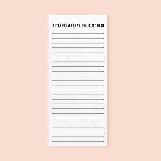 Funny Notepad Notes from the Voices in My Head-notepad-Crimson and Clover Studio