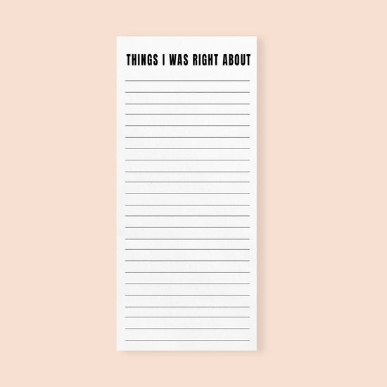 Funny Notepad Things I was Right About Notepad-notepad-Crimson and Clover Studio