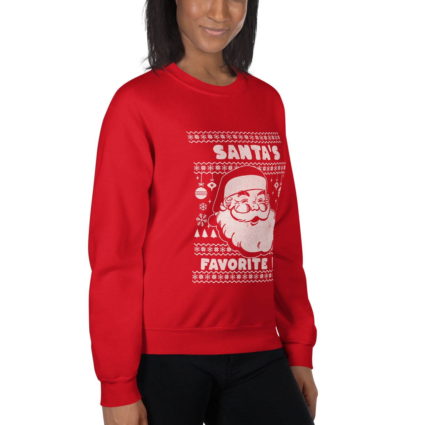 Santa's Favorite Ho Unisex Sweatshirt-Sweatshirt-Crimson and Clover Studio