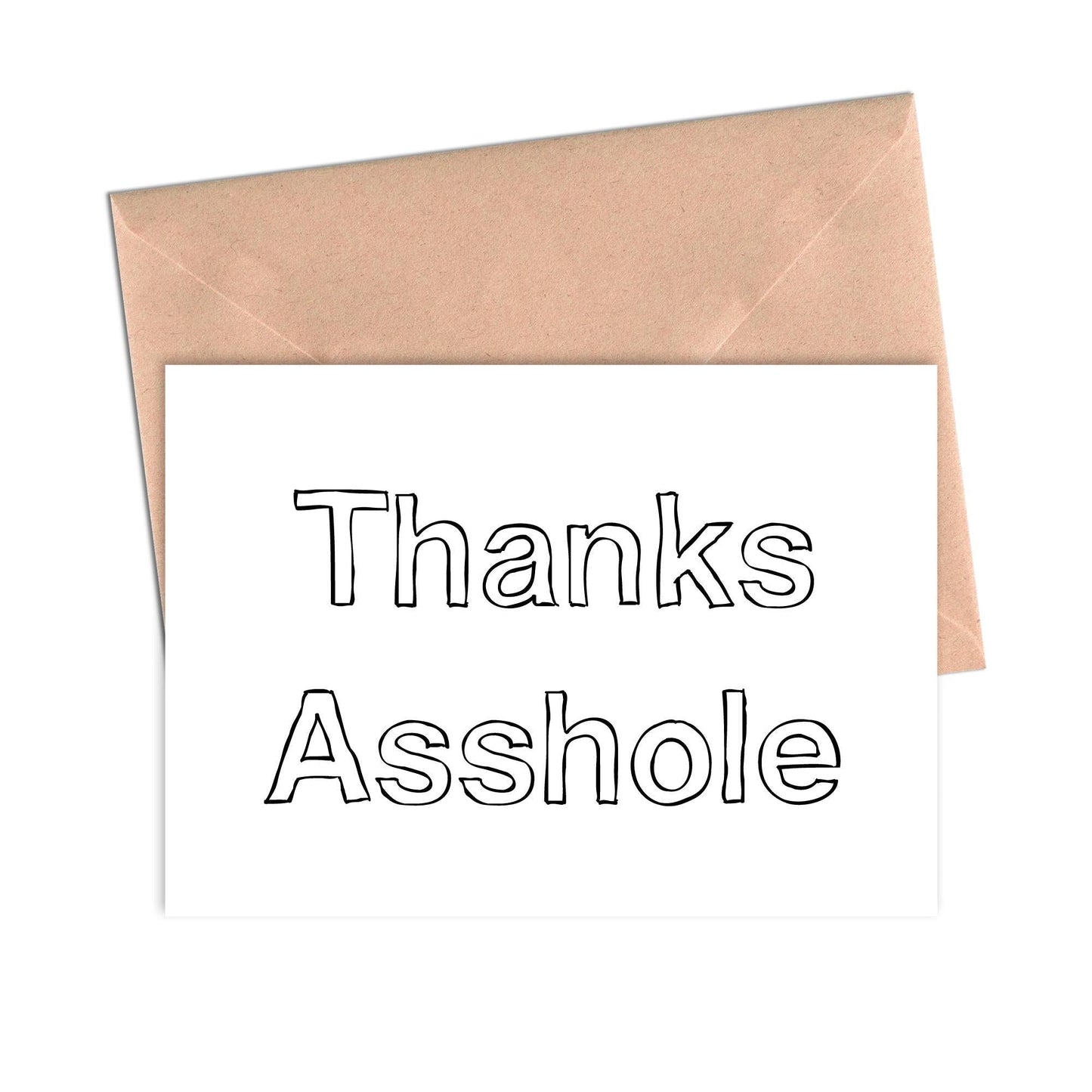 Thanks Asshole Funny Card-Friendship Cards-Crimson and Clover Studio