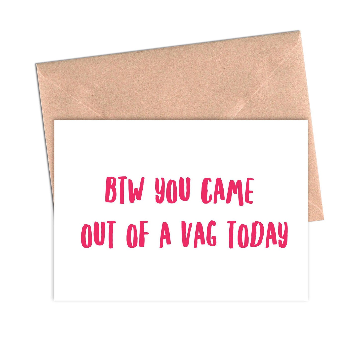 Funny Birthday Card You Came Out of a Vag Today-Birthday-Crimson and Clover Studio