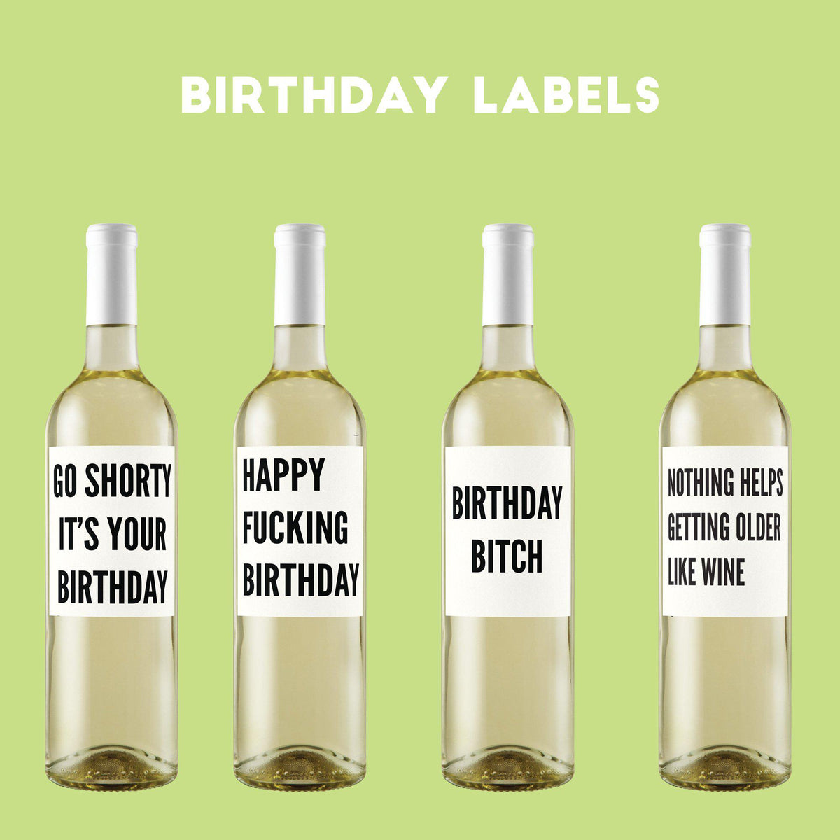 happy birthday wine bottle labels