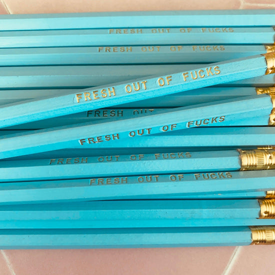 Single Fresh Out of Fucks Swear Pencil-Pencils-Crimson and Clover Studio