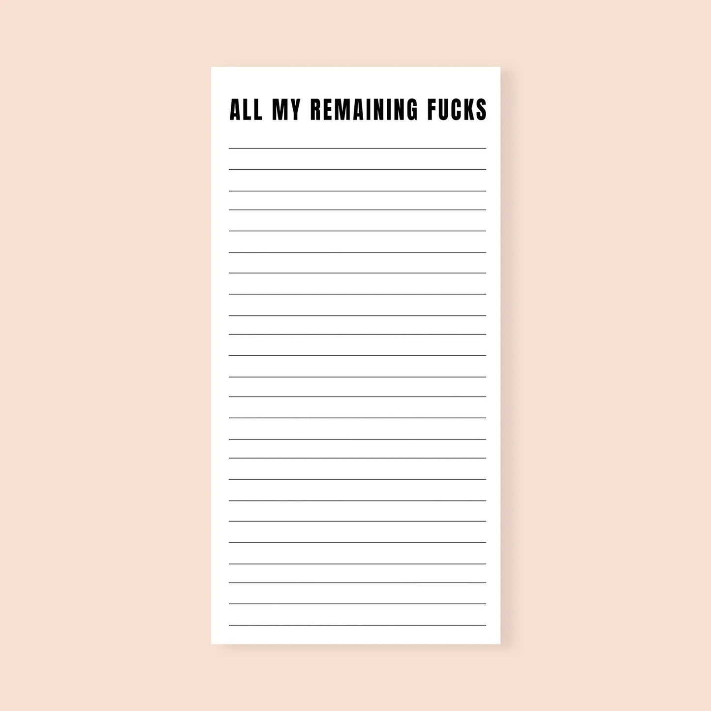 All My Remaining Fucks funny notepad