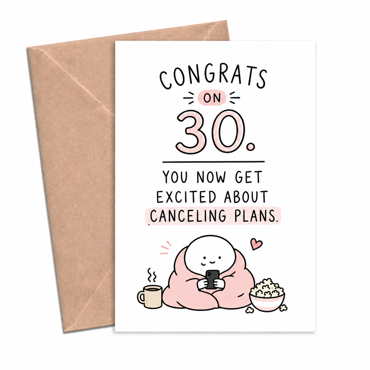 30th Birthday Cancel Plans funny birthday card