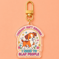 Therapy Isn't Enough I Need to Slap People Funny Keychain