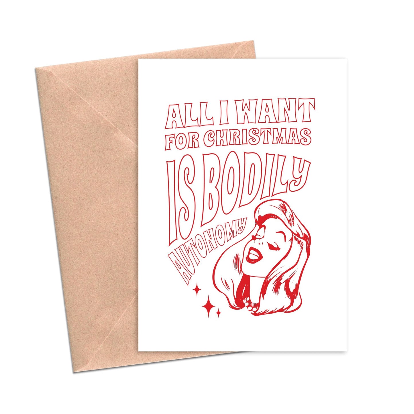 All I Want for Christmas is Bodily Autonomy-Holiday Cards-Crimson and Clover Studio