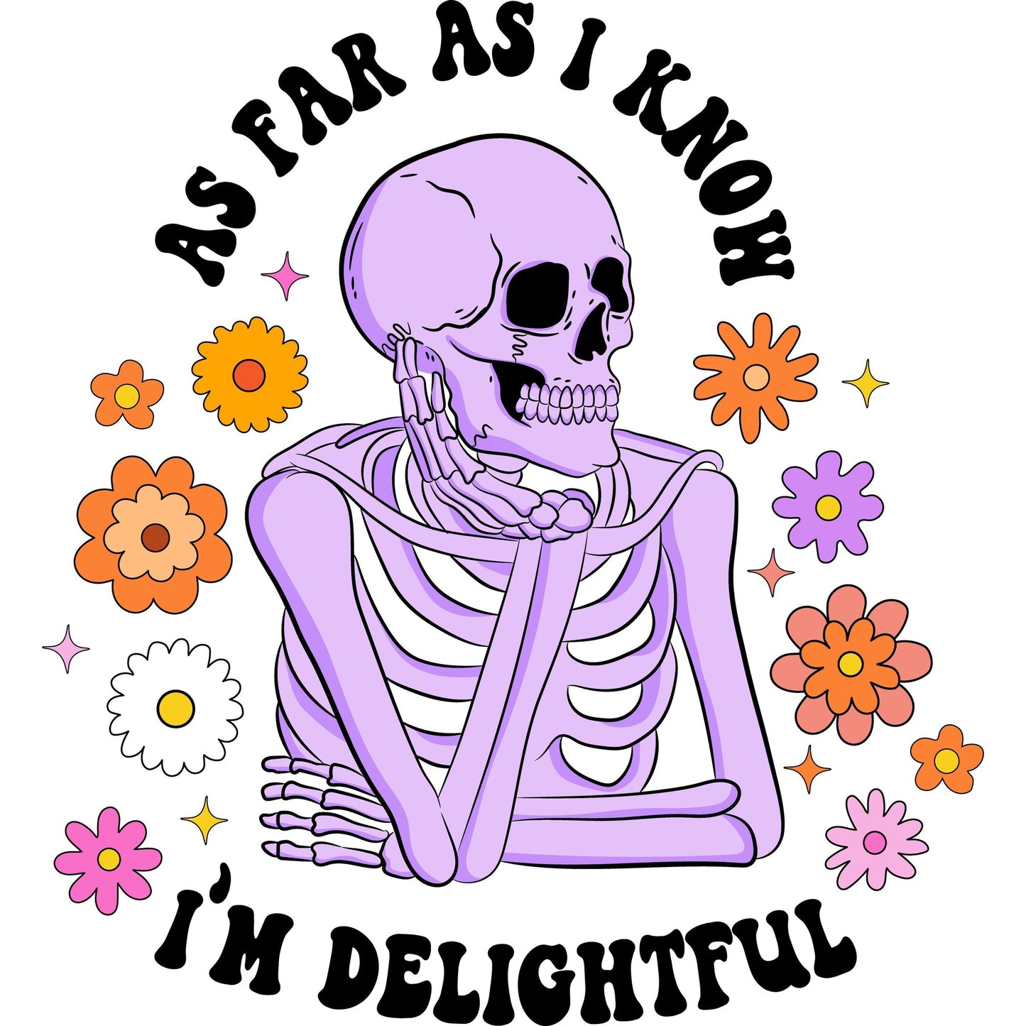 As Far as I Know I'm Delightful Sticker-sticker-Crimson and Clover Studio