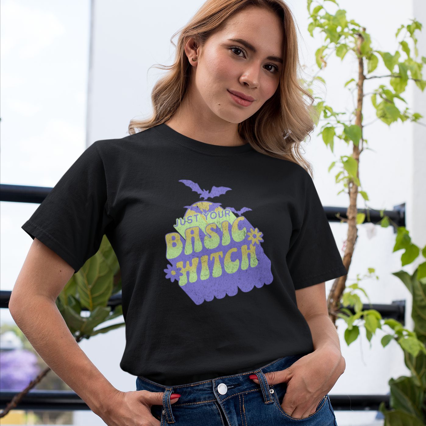 Basic Witch Unisex t-shirt-Tees-Crimson and Clover Studio