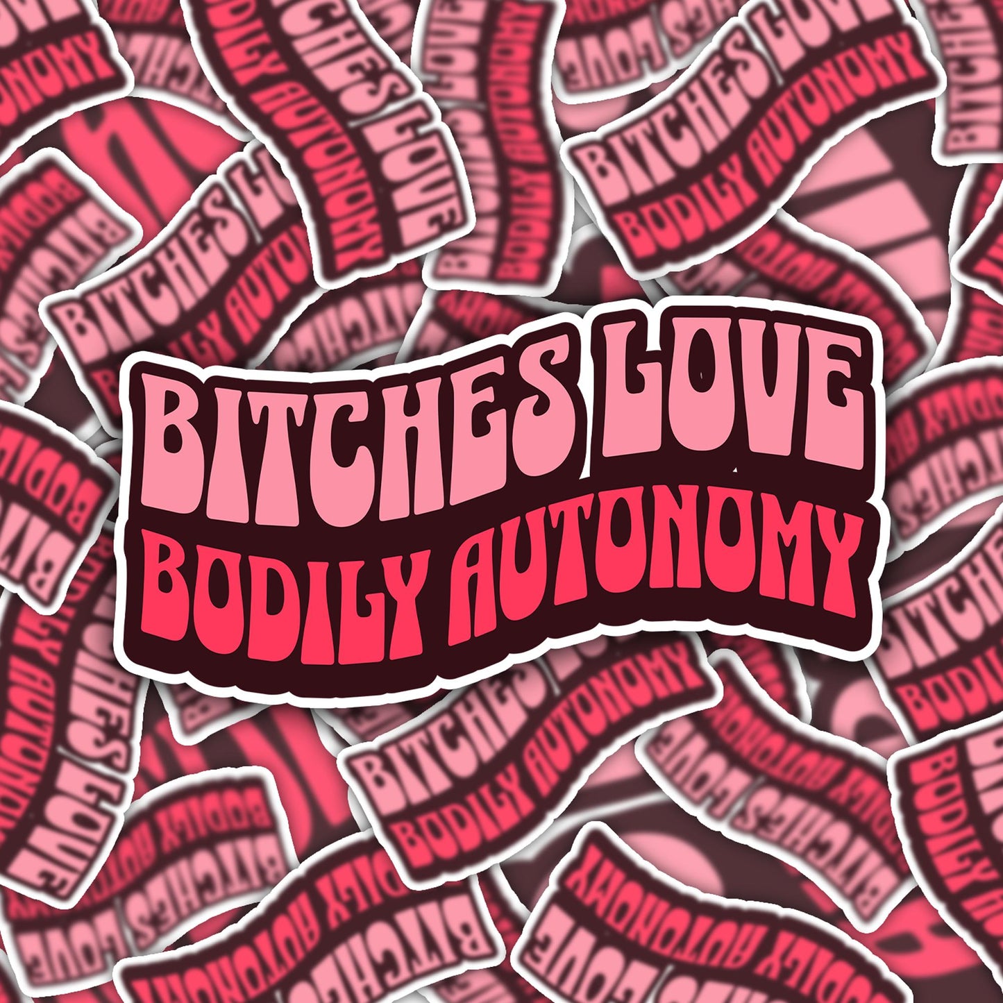 Bodily Autonomy Funny Sticker-sticker-Crimson and Clover Studio