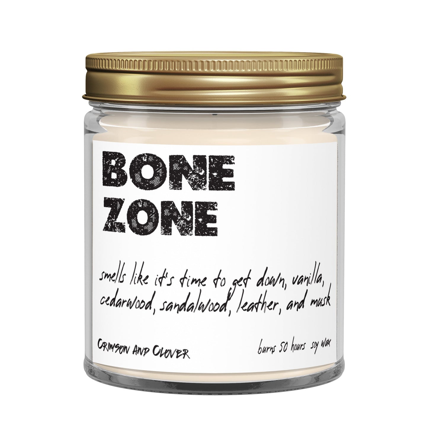 Bone Zone Vanilla Cedarwood Funny Candle-Candles-Crimson and Clover Studio