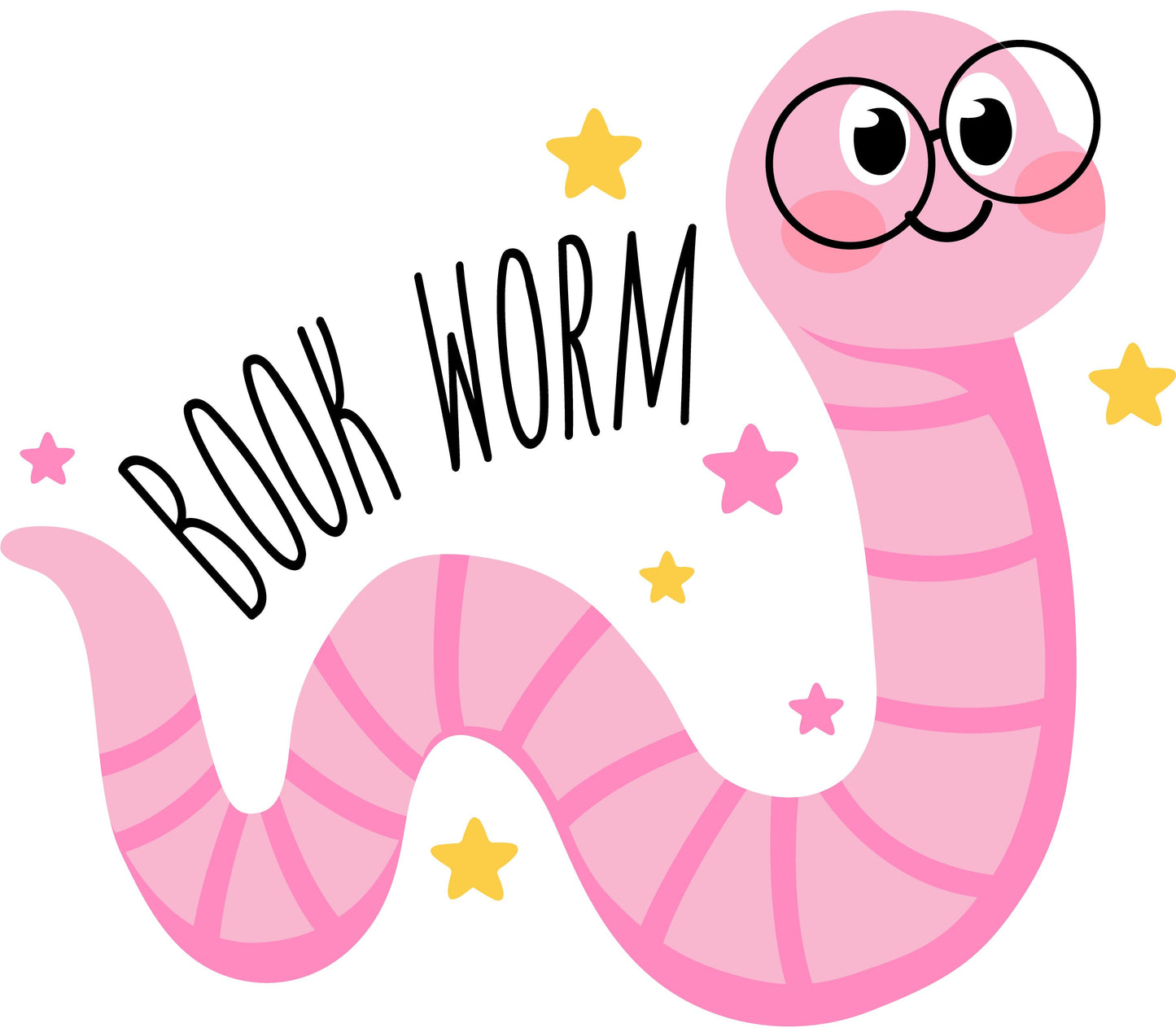 Book Worm Funny Sticker-sticker-Crimson and Clover Studio