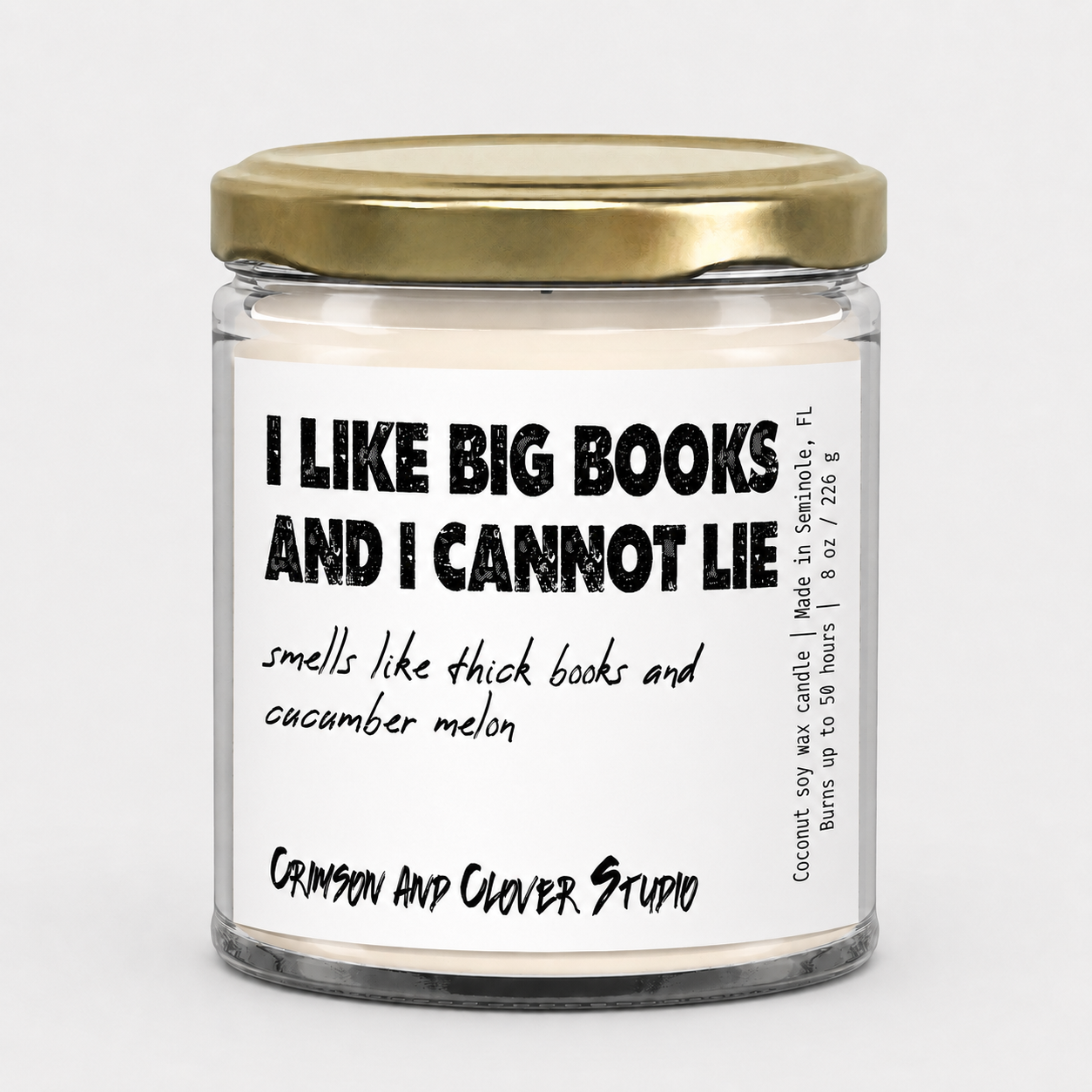 I Like Big Books and I Cannot Lie Cucumber Melon Funny Candle