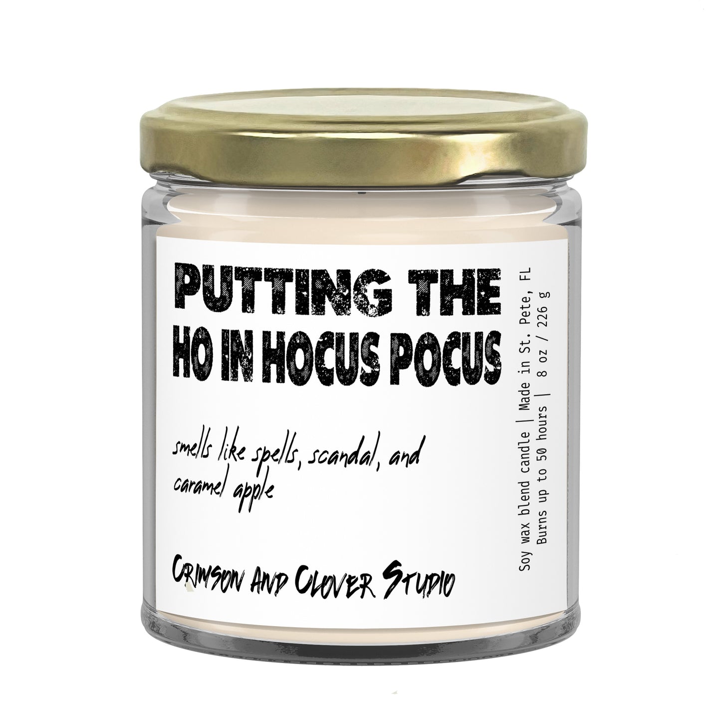 Putting the Ho in Hocus Pocus Caramel Apple Funny Candle