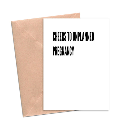 Cheers to Unplanned Teenage Pregnancy Funny Christmas Card-Holiday Cards-Crimson and Clover Studio