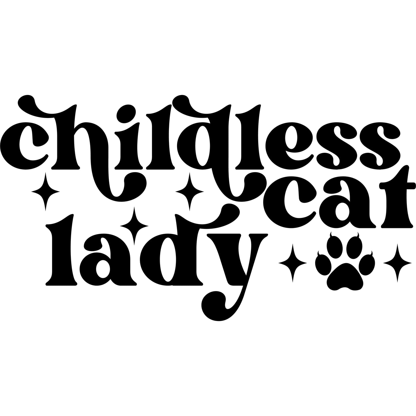 Childless Cat Lady Sticker-sticker-Crimson and Clover Studio