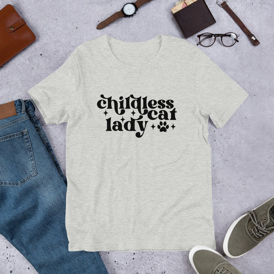 Childless Cat Lady Unisex Shirt-Tees-Crimson and Clover Studio