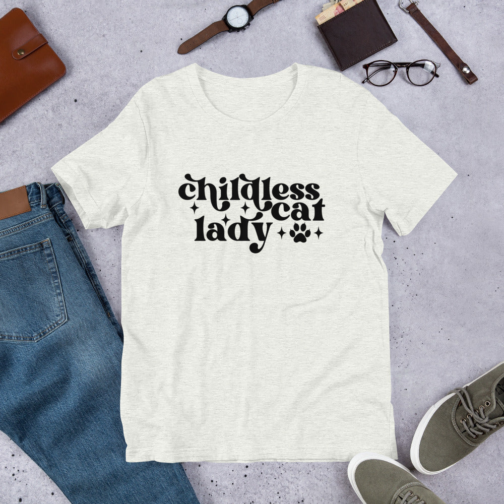 Childless Cat Lady Unisex Shirt-Tees-Crimson and Clover Studio