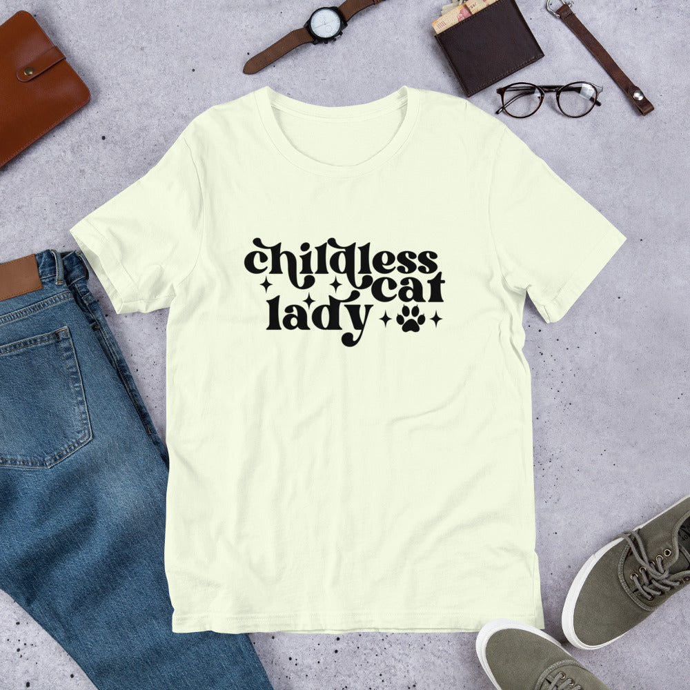 Childless Cat Lady Unisex Shirt-Tees-Crimson and Clover Studio