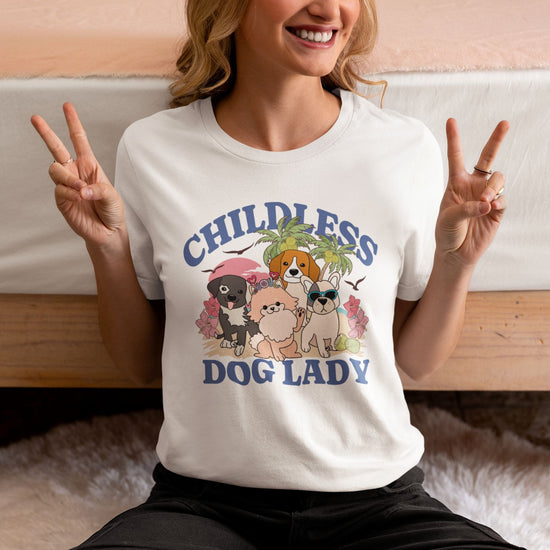 Childless Dog Lady Unisex Shirt-Tees-Crimson and Clover Studio