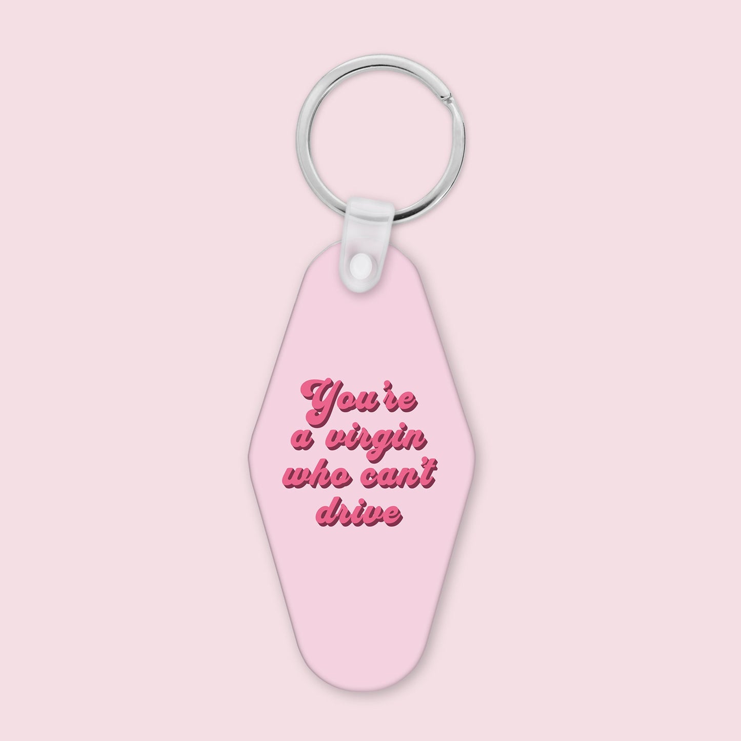 Clueless You're a Virgin and You Can't Drive Funny Keychain-keychain-Crimson and Clover Studio