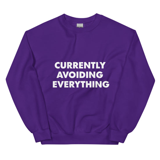 Currently Avoiding Everything Sweatshirt-sweatshirt-Crimson and Clover Studio