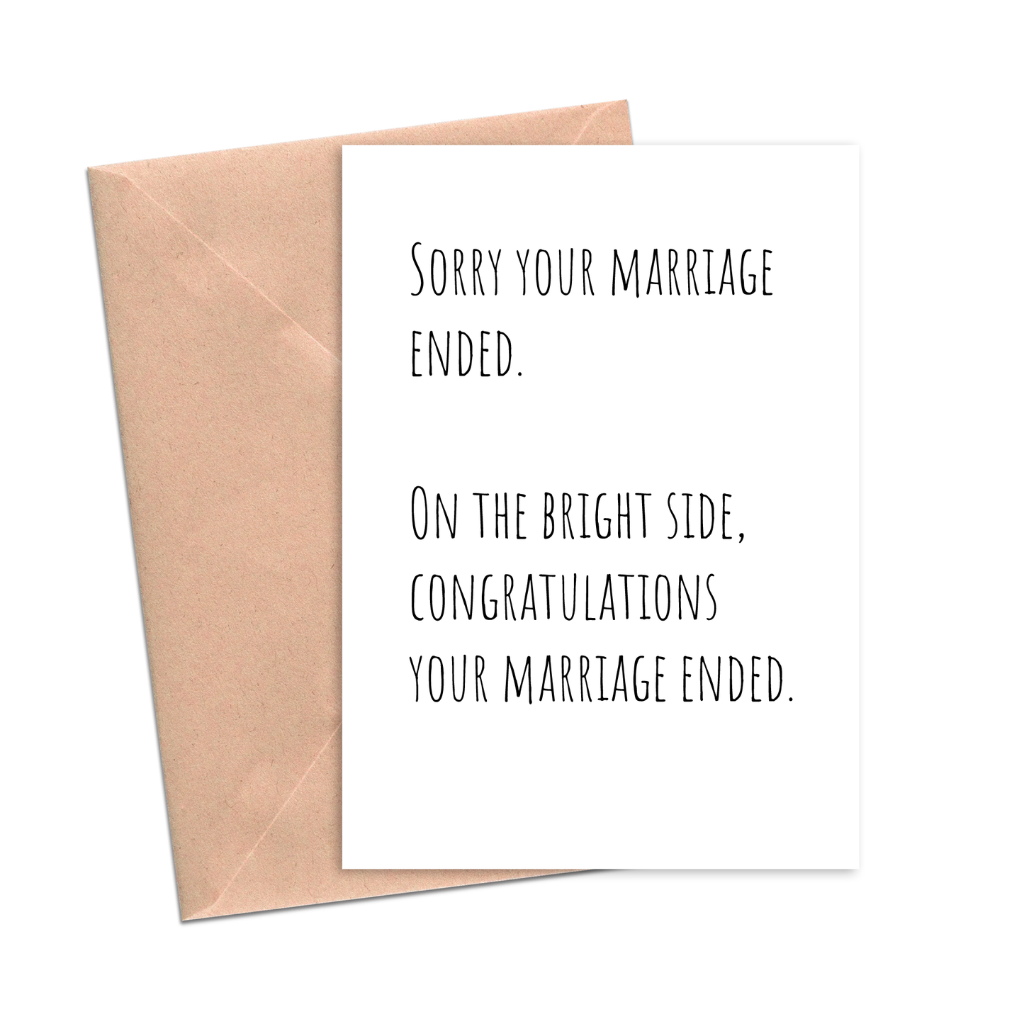 Sorry Your Marriage Ended Divorce Card