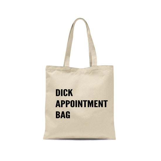 D*ck Appointment Funny Tote Bag-Totes-Crimson and Clover Studio