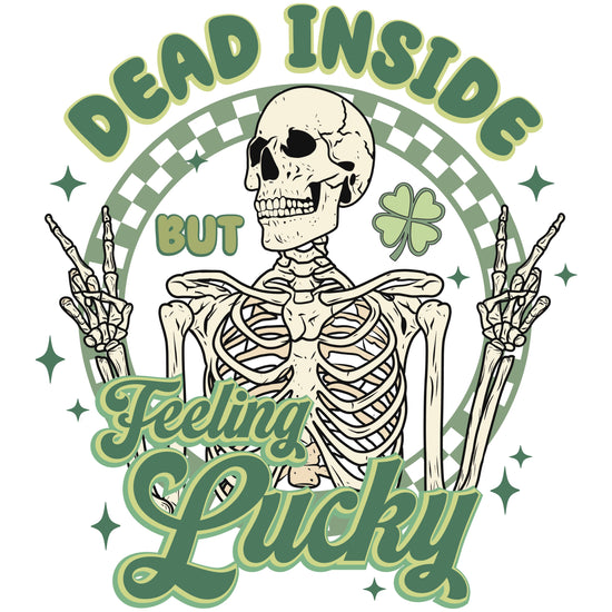 Dead But Lucky Funny Sticker-sticker-Crimson and Clover Studio