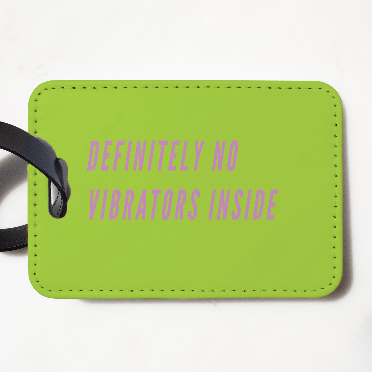 Definitely No Vibrators Inside Funny Luggage Tag-Luggage Tag-Crimson and Clover Studio