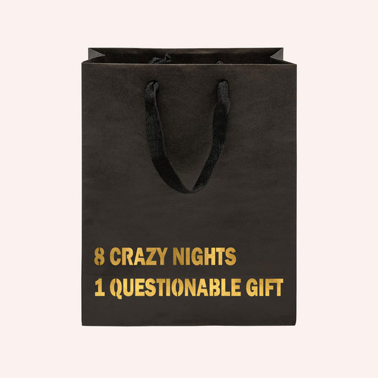 Eight Nights One Questionable Gift Funny Hanukkah Gift Bag-Crimson and Clover Studio