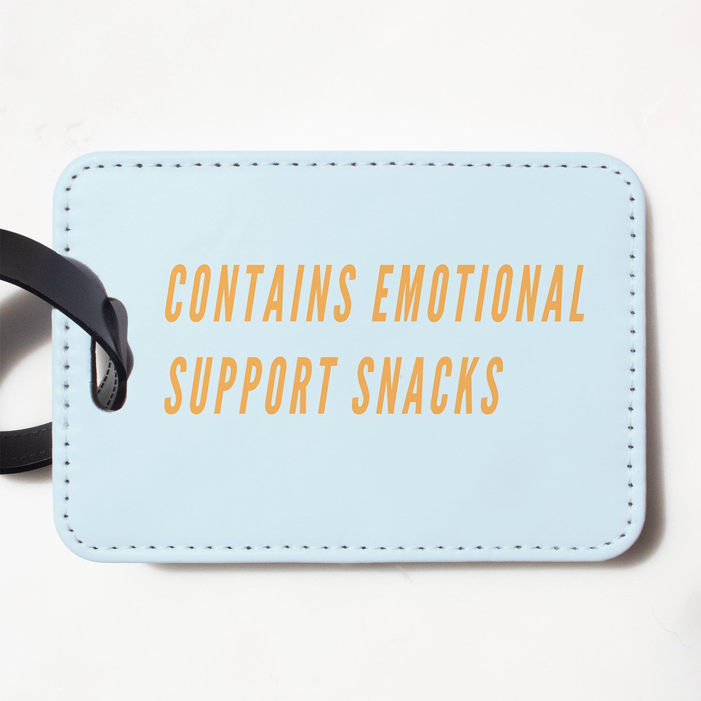 Emotional Support Snacks Funny Luggage Tag-Luggage Tag-Crimson and Clover Studio