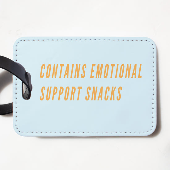 Emotional Support Snacks Funny Luggage Tag-Luggage Tag-Crimson and Clover Studio