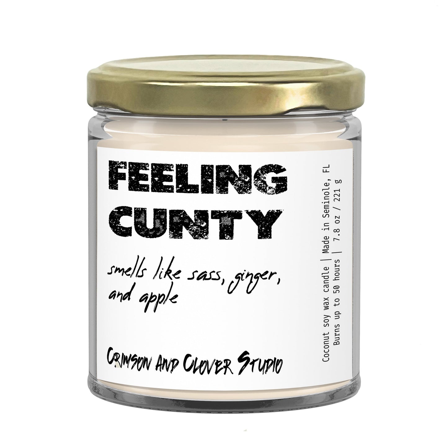 Feeling Cunty Apple Ginger Funny Candle-Candles-Crimson and Clover Studio