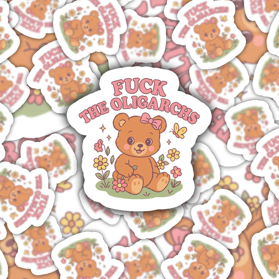 Fuck the Oligarchs-sticker-Crimson and Clover Studio