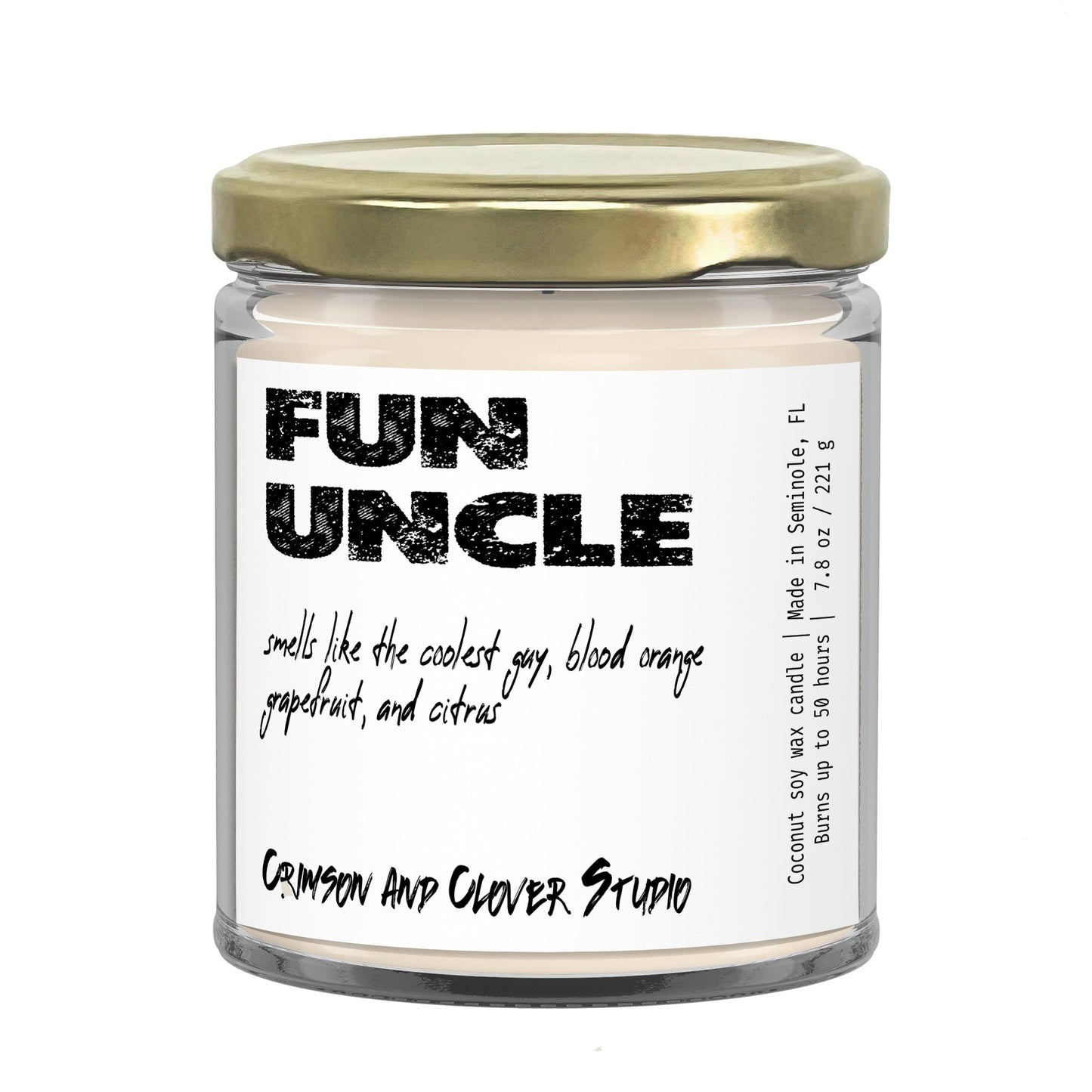 Fun Uncle Blood Orange Candle-Candles-Crimson and Clover Studio