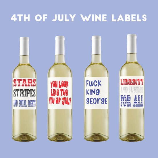 Funny 4th of July PDF Wine Labels - FREE-Wine + Beer Labels-Crimson and Clover Studio