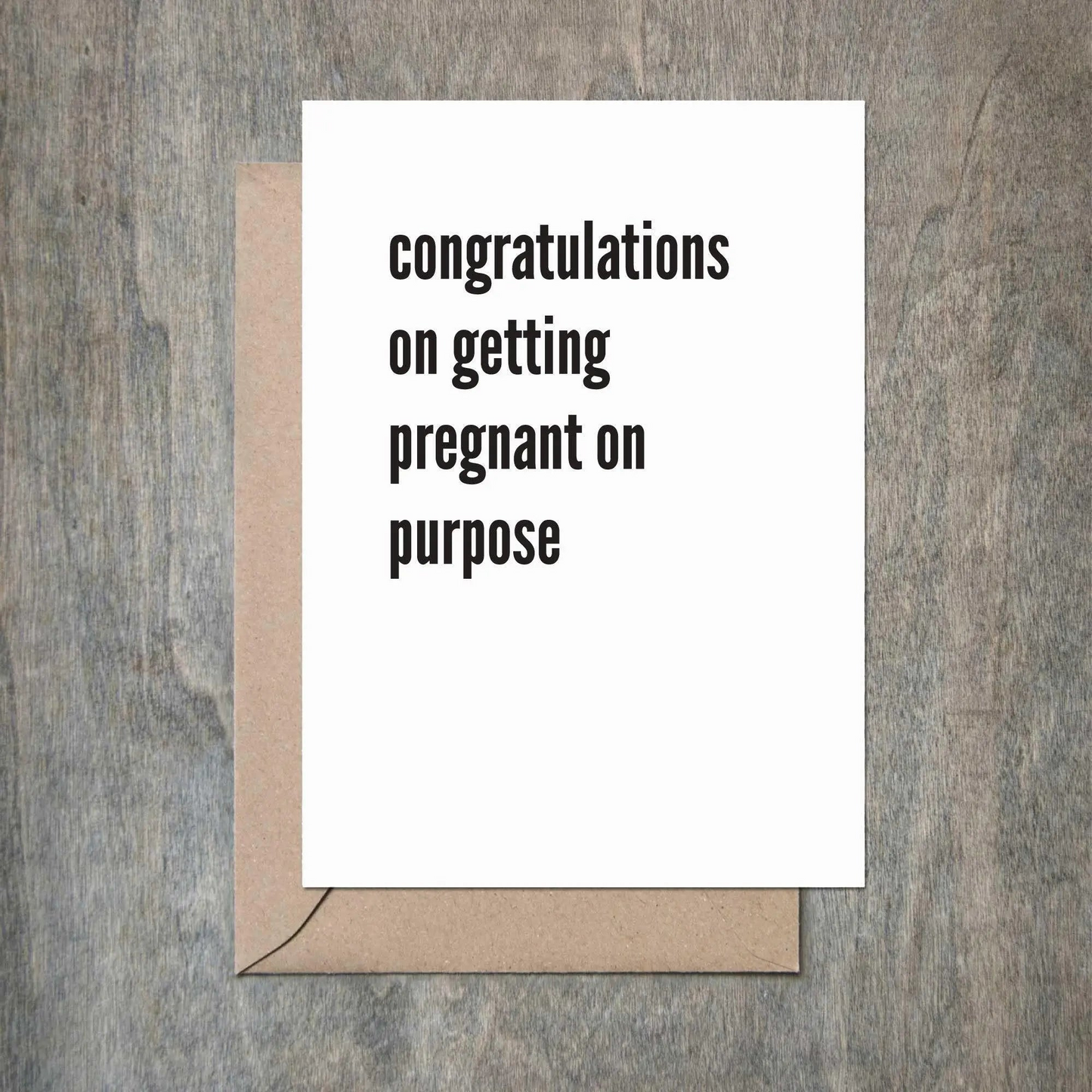 Funny Baby Shower Card Pregnant on Purpose Baby Shower Card