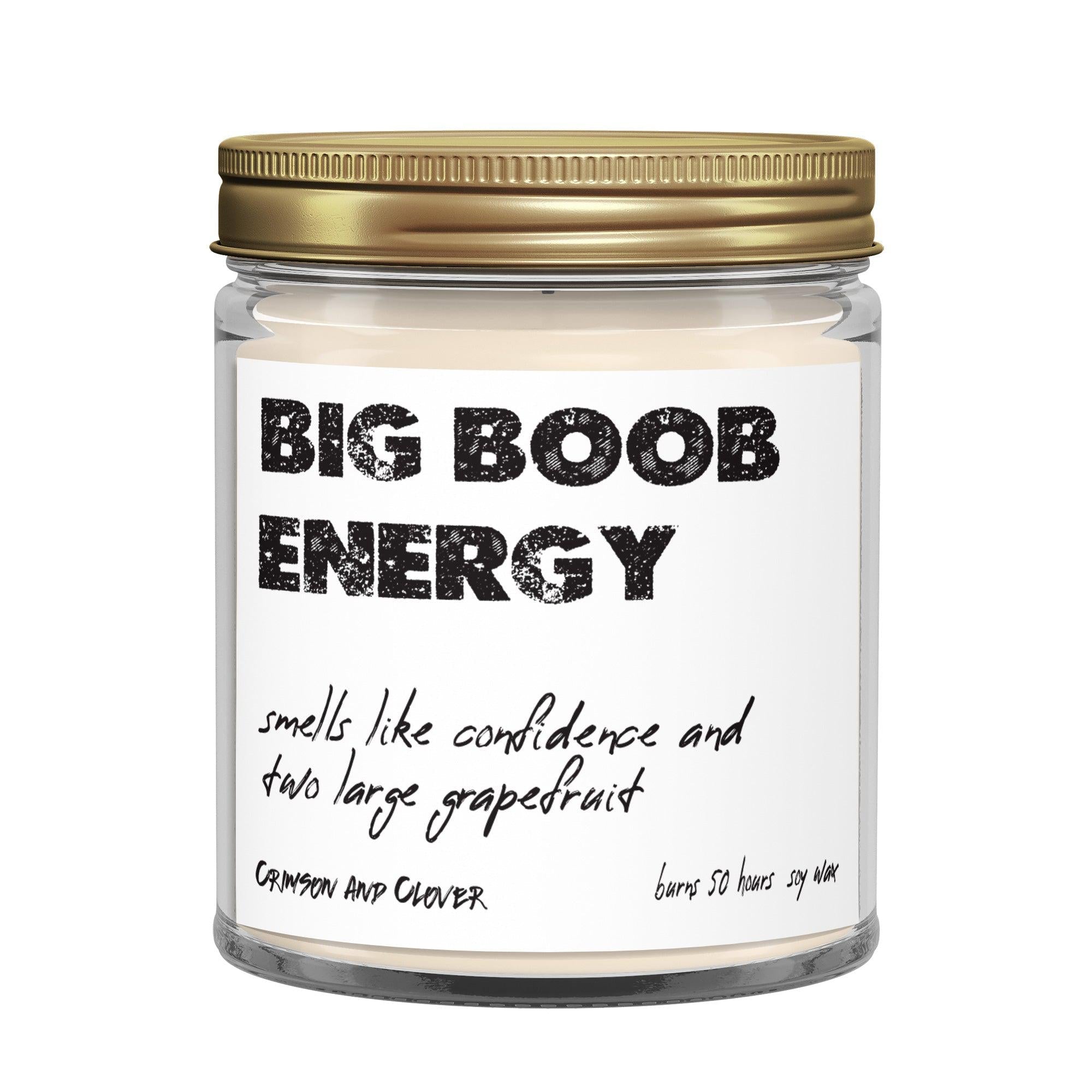 Funny Candle Big Boob Energy Grapefruit Candle | Crimson and Clover Studio