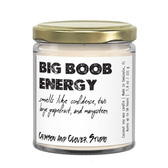 Funny Candle Big Boob Energy Grapefruit Mangosteen Candle-Candles-Crimson and Clover Studio