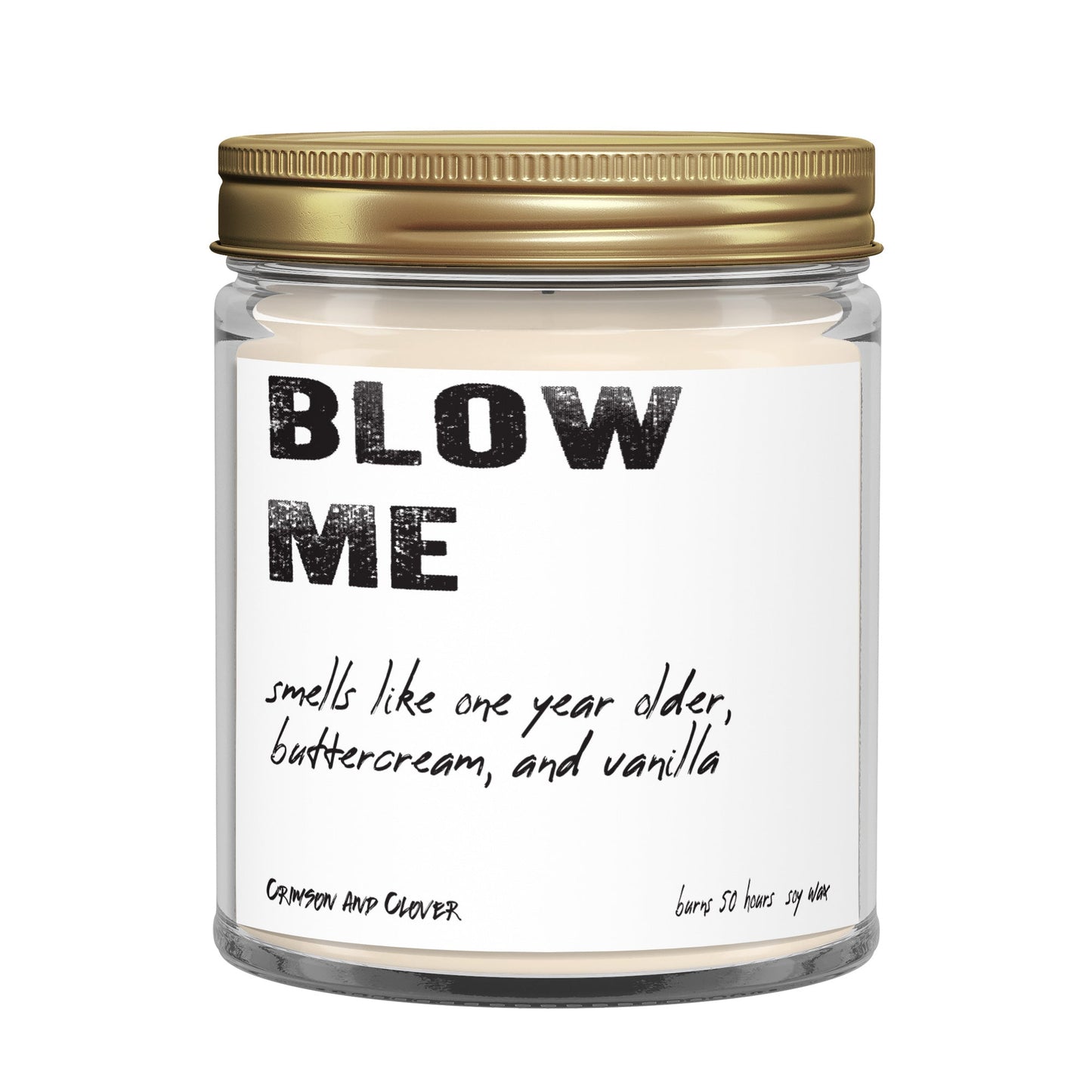 Funny Candle Blow Me Buttercream Soy Candle-Candles-Crimson and Clover Studio