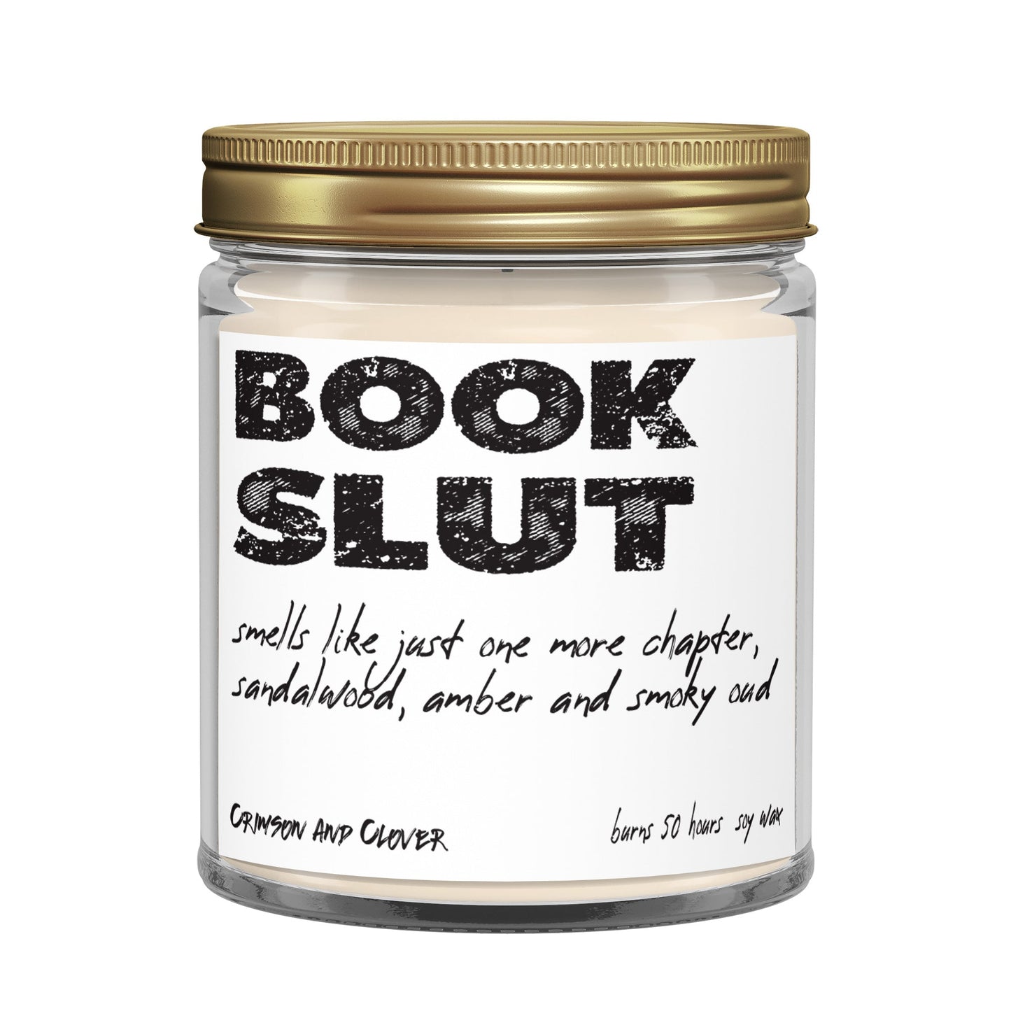 Funny Candle Book Sl*t Sandalwood Cedar, Candle-Candles-Crimson and Clover Studio
