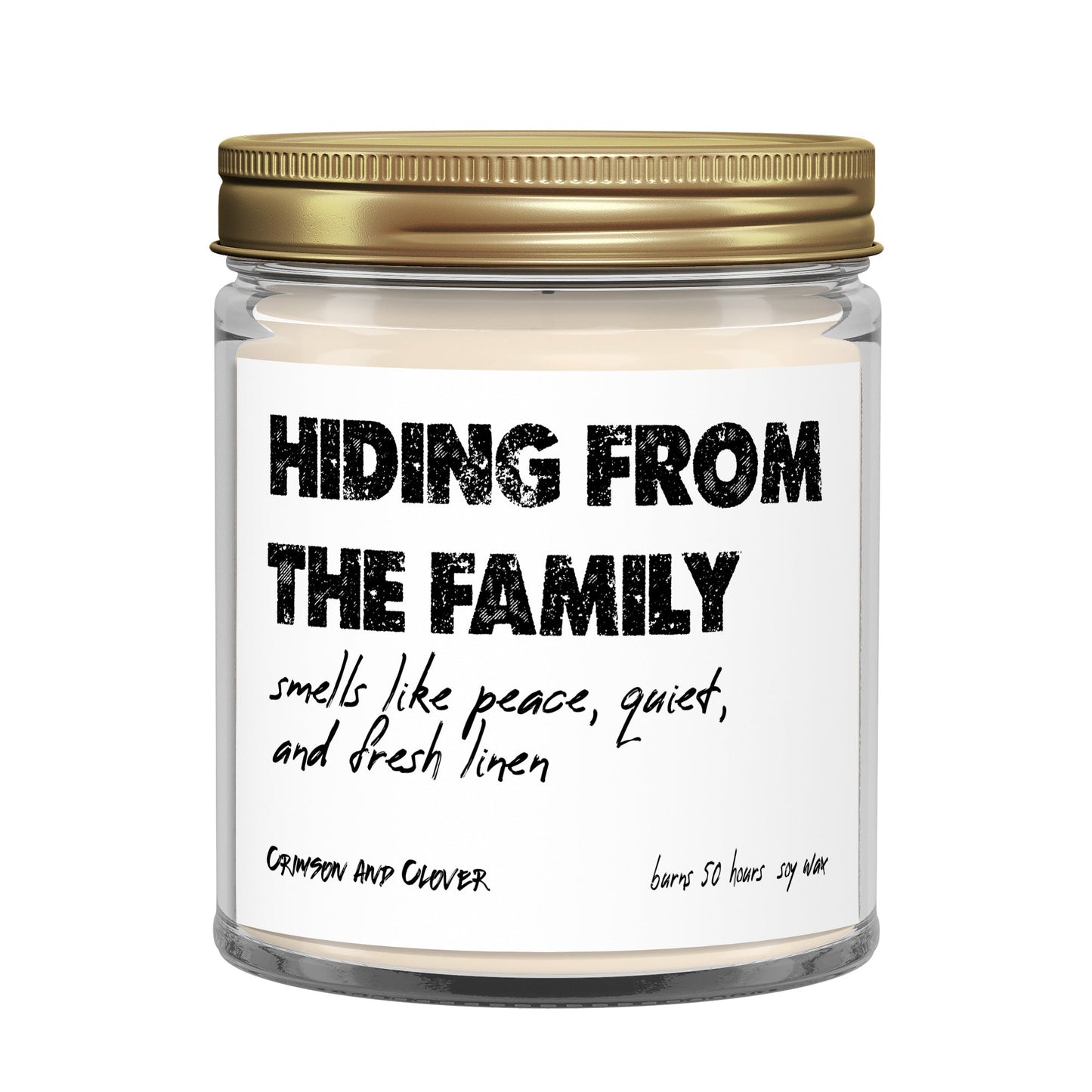 Funny Candle Hiding from the Family Coconut Lime Soy Candle-Candles-Crimson and Clover Studio