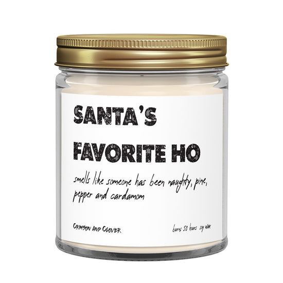 Funny Candle Santa's Favorite Ho Candle-Candles-Crimson and Clover Studio