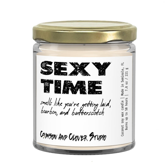 Funny Candle Sexy Time Butterscotch Bourbon Soy-Candles-Crimson and Clover Studio