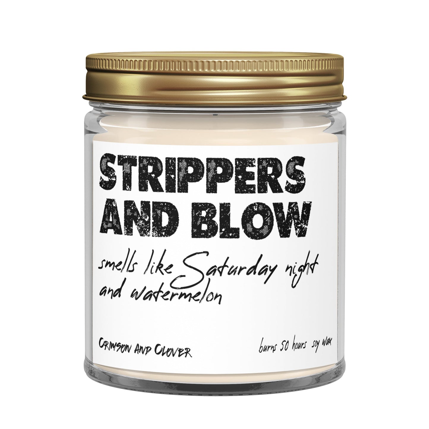 Funny Candle Strippers and Blow Watermelon Soy 9 oz Candle-Candles-Crimson and Clover Studio