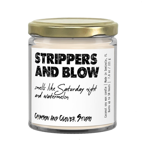 Funny Candle Strippers and Blow Watermelon Soy Candle-Candles-Crimson and Clover Studio