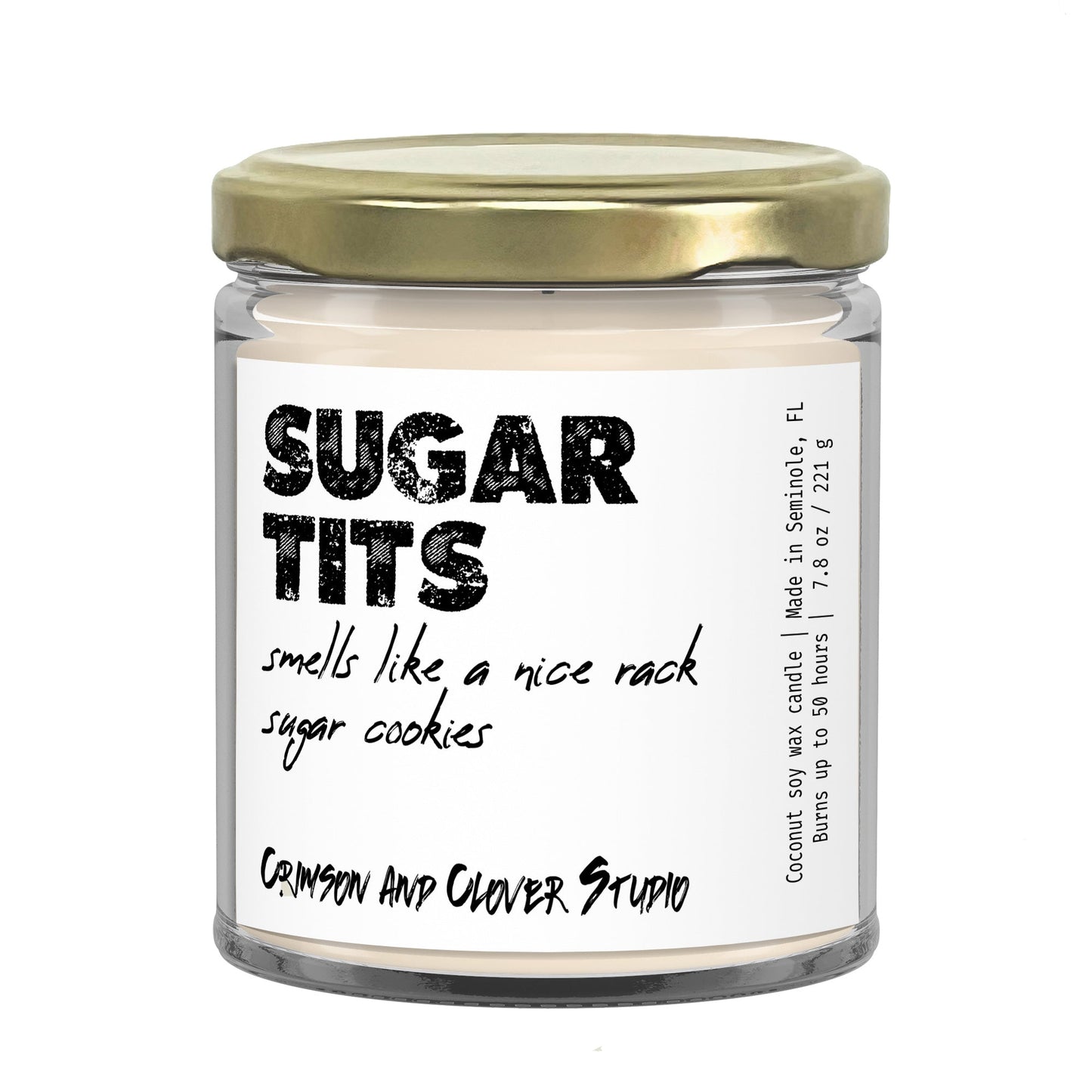 Funny Candle Sugar Tits Sugar Cookie Scented Candle-Candles-Crimson and Clover Studio