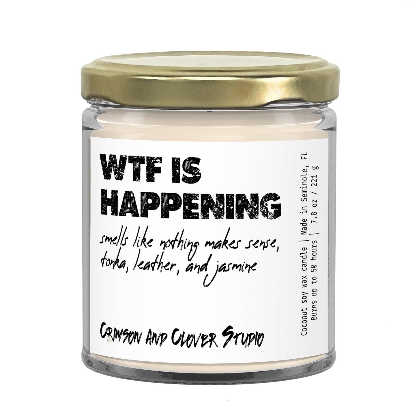 Funny Candle WTF is Happening Candle-Candles-Crimson and Clover Studio